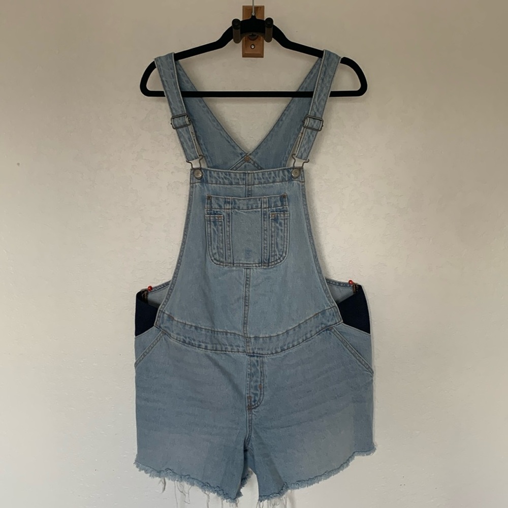 Blue Jean maternity overalls